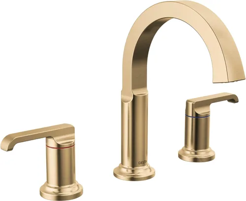 Miniatura 7 de Delta Grifo de baño Tetra cromado de 3 agujeros, grifo de baño cromado para lavabo de baño, tecnología de sello de diamante, ensamblaje de drenaje