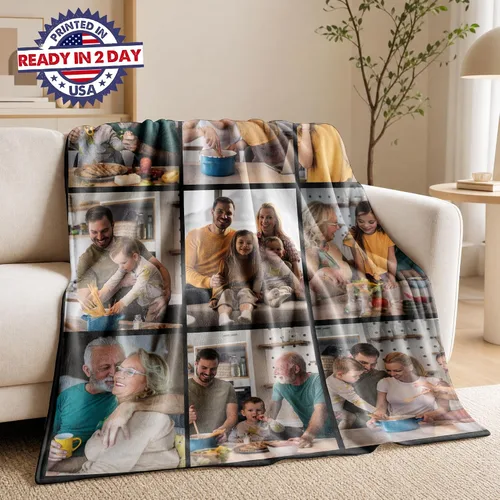Miniatura 6 de Regalos para abuela, manta para el día de la madre, regalo para la abuela de parte de nietos, manta de fotos personalizada, mantas personalizadas
