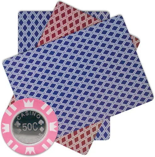 Miniatura 2 de Brybelly Fichas de póquer con incrustaciones de monedas, compuesto de arcilla pesada de 0.53 oz, paquete de 50