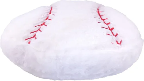 Miniatura 3 de Almohada de felpa de béisbol, juguete suave y esponjoso, regalo deportivo redondo duradero para decoración de habitación de niños