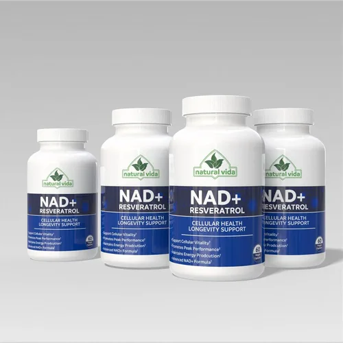 Miniatura 3 de Suplemento NAD + Resveratrol - Además de reforzar la salud celular, la resistencia y el envejecimiento saludable fabricado en Estados Unidos