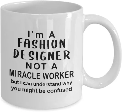 Miniatura 2 de Im a Fashion Designer Taza de café taza de té – Miracle Worker – Regalos de agradecimiento para artistas textiles, diseño de ropa, estilista