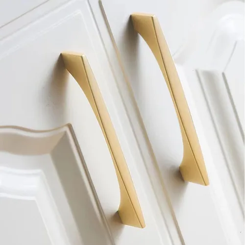 Miniatura 10 de Paquete de 4 tiradores dorados de latón cepillado para cajones de tocador, accesorios de gabinete de baño