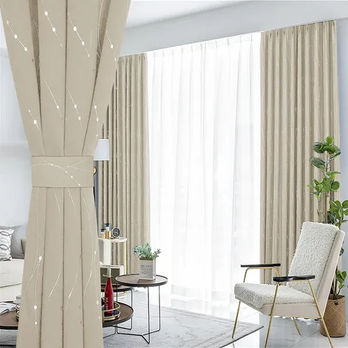 Miniatura 24 de BUHUA - Paneles de cortinas opacas para sala de estar, cortinas grises con aislamiento térmico, cortinas de ventana para dormitorio - 72 pulgadas