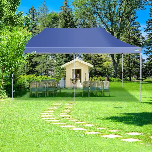 Miniatura 6 de COBIZI Canopy Tienda de campaña desplegable de 10 x 20 pies con 6 paredes laterales, toldo comercial impermeable, glorieta instantánea