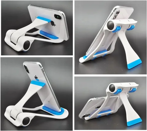Miniatura 5 de Dos Modelos Multi-Ángulo Ajustable Universal Portátil Y Plegable Teléfono Celular Tablet Soporte Compatible Con Teléfono Celular Tableta - Azul