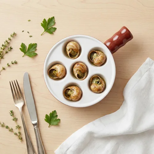 Miniatura 3 de Plato de cerámica para hornear, para aperitivos, caracoles a la parrilla, vieiras, vajilla de 6.22 pulgadas (2 piezas) con asa, apta para horno