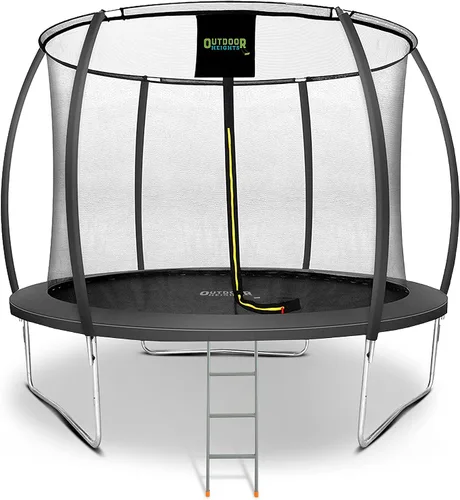 Miniatura 19 de Trampolín de 15 pies con red de recinto, trampolín para exteriores con red de seguridad para niños con escalera, trampolín para patio trasero de 6