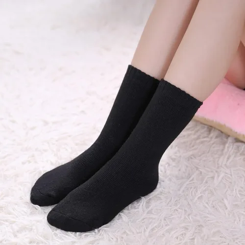 Miniatura 4 de MQELONG Womens 5 Pairs Soft Thick Comfort Casual Cotton Warm Wool Crew Winter Socks