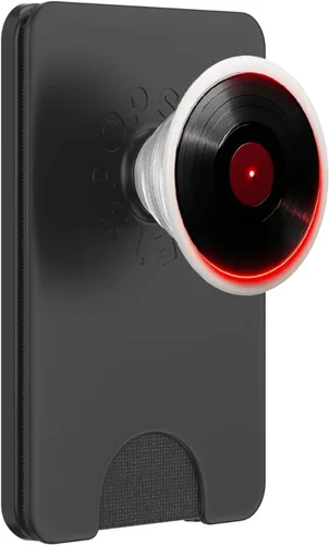 Red Vinyl Record Player Vinyl Collector Retro Music Lover PopSockets PopWallet for MagSafe