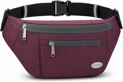 Miniatura 12 de Entchin Riñonera para mujeres y hombres, bolsa cruzada con 4 bolsillos con cremallera, bolsa de cintura ajustable, uno de los regalos esenciales