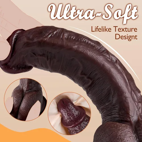 Miniatura 2 de Ultra Realistic Dildo-8‘’ Lifelike Dildo Realistic Skin Texture, Thick Liquid Silicone with Powerful Suction Cup, Beginner for G-spot and Anal Play