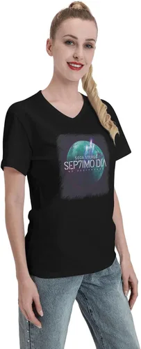 Miniatura 5 de Soda Stereo Sep7imo Dia Female T Shirt Loose Casual Short Sleeve V-Neck Tee