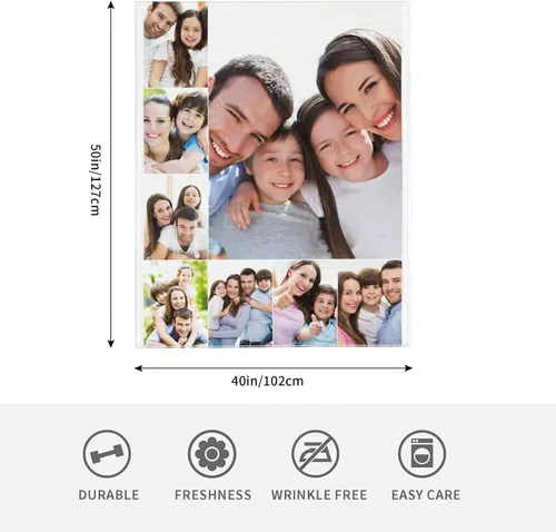 Miniatura 2 de Manta para adultos, niños, familia, Navidad, Halloween, cumpleaños, madre, padre, día de San Valentín, para regalo, 50 x 40 pulgadas.