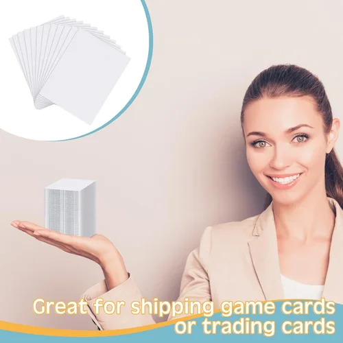 Miniatura 7 de Fuutreo 100 protectores de envío de tarjetas coleccionables de 3.5 x 4.5 pulgadas, suministros de envío de tarjetas intercambiables, insertos