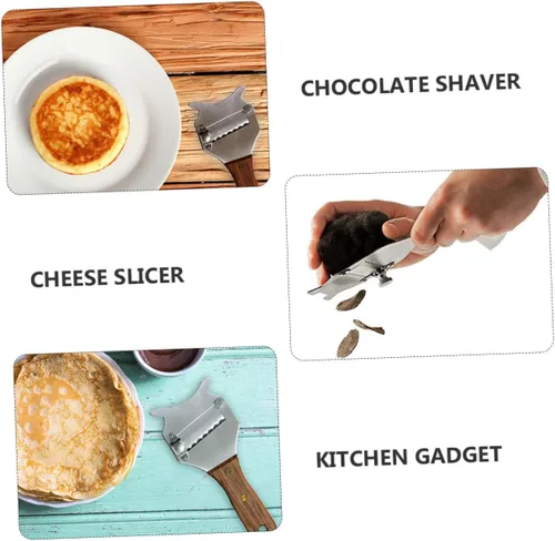 Miniatura 5 de Cabilock Afeitadora de trufas de chocolate de acero inoxidable con maquinilla de afeitar ajustable, herramienta de cocina afilada para queso, ajo