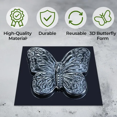 Miniatura 5 de 3 moldes de piedra de mariposa para escalonar, pavimento de bricolaje - Fundición Pathmaker Garden Pathmate Pavement Prefabricado Hormigón Moldes