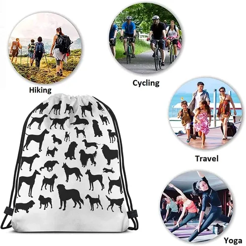 Miniatura 7 de Beabes Llama Rosa Animal Cordón Bolsas Mochila Bolsa Gimnasio Saco Cordón Bolsa, Multi-a30, Mochilas de viaje