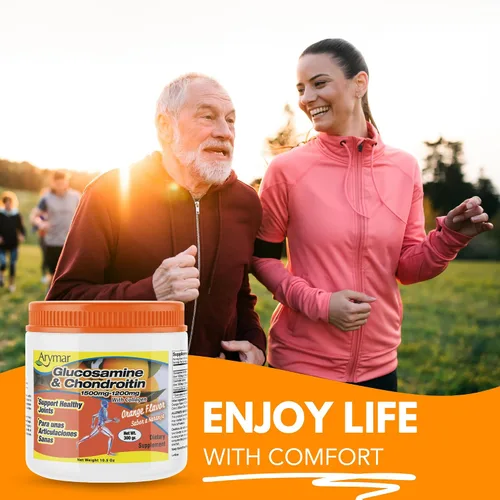 Miniatura 5 de Arymar Glucosamina Chandroitin Powder (1500 mg/1200 mg) - Suplemento de apoyo a la salud de las articulaciones - Ayuda a mantener la movilidad