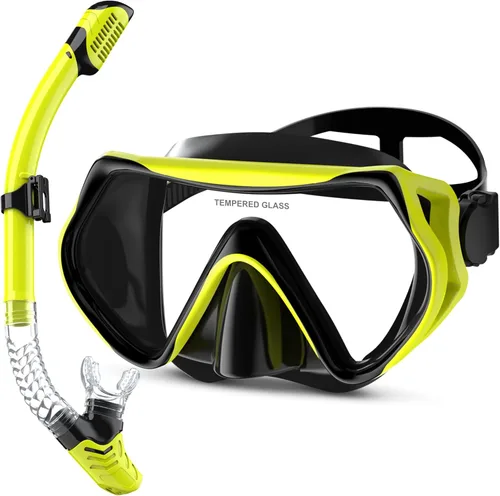 Miniatura 17 de Dry Snorkel Set,Panoramic Wide View Anti-Fog Scuba Diving Mask,Professional Snorkeling Gear for Adults