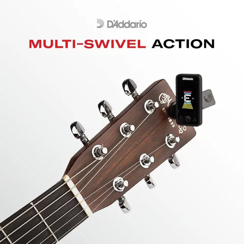 Miniatura 4 de D'Addario Eclipse Afinador de Guitarra con Clip para Clavijero, PW-CT-17BK, Negro