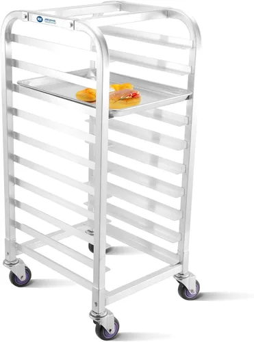 Miniatura 10 de BIEAMA Estante para bandejas de 20 niveles, estante para panecillos NSF, estante de panadería de aluminio, estante de enfriamiento para panadería