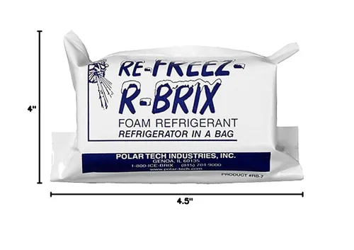 Miniatura 3 de Polar Tech - Paquete de refrigerante de espuma RB 15 RB15 Re-Freez-R-Brix, 4-1/2 pulgadas de largo x 4 pulgadas de ancho x 1-1/2 pulgadas de grosor