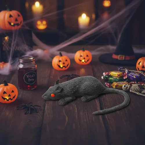 Miniatura 4 de Ratón de goma Rata de goma realista Ratón falso Ratas de broma Ratones de apoyo Regalos de mordaza de ratones Accesorios de animales