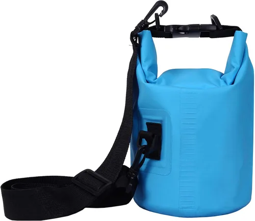 Miniatura 26 de 2L/3L/5L/10L/15L/20L/30L 500D Lona resistente PVC impermeable bolsa seca saco para kayak/canoa/pesca/rafting/natación/campamento/snowboard Rosado