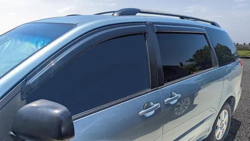 Miniatura 5 de IKON MOTORSPORTS - Visera de ventana compatible con Toyota Sienna XL20 2004-2010, estilo delgado, acrílico, tintado humo, lluvia, protección contra