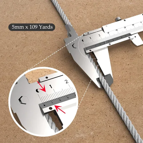 Miniatura 2 de Cuerda de algodón para macramé de 5 mm x 109 yardas, ZUEXT 100% natural hecha a mano, cuerda de algodón trenzada de 4 hebras para colgar plantas