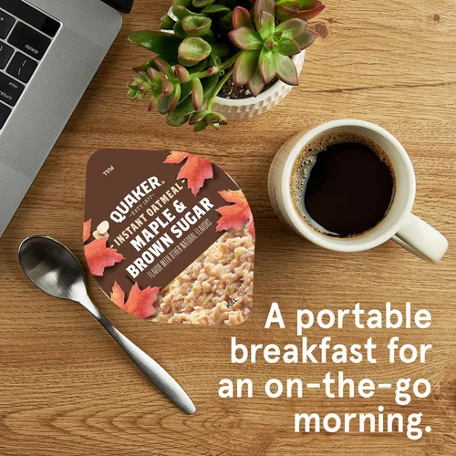 Miniatura 5 de Quaker Tazas de Avena Instantánea Express, 10g de Proteína, Paquete Variado de 2 Sabores, (Paquete de 12)