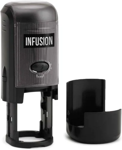 Miniatura 2 de Infusion Sello de goma autoentintado redondo de pago (3/4 '' de diámetro) - Tinta azul Pagado