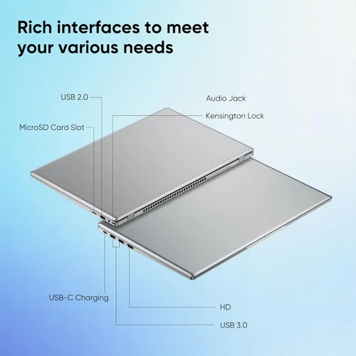 Miniatura 4 de Computadora portátil, pantalla FHD IPS de 15.6 pulgadas, portátil para estudiantes y negocios, 16 GB de RAM 256 GB SSD portátiles, procesador 6500Y