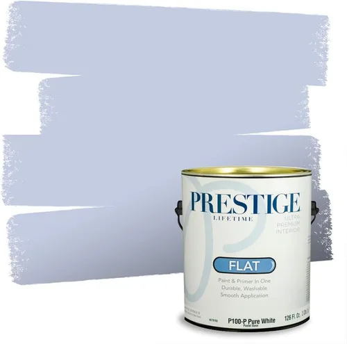 Miniatura 30 de Prestige Paints. - Base y pintura para exteriores en un solo galón, 1 galón. plano, comparable con Sherwin Williams Topsail. SW159-azul hechizante.