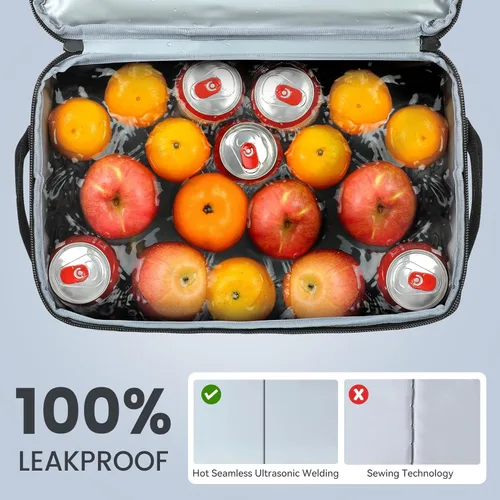 Miniatura 7 de ZAKEEP Mochila enfriadora, 36 latas, multifuncional, a prueba de fugas, con asa superior acolchada, bolsillo de malla para acampar y barbacoa Negro