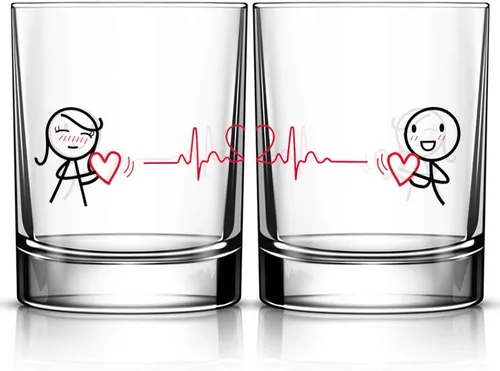 Miniatura 7 de BoldLoft Vasos para beber con texto en inglés «Say I Love You His and Hers», regalos para ella, esposa, novia, pareja para San Valentín, Di te amo