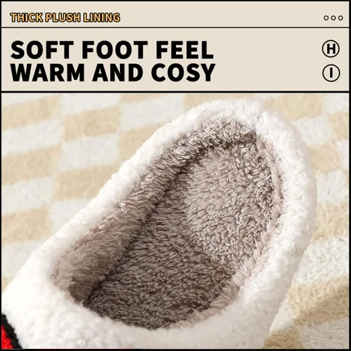 Miniatura 5 de Zapatos casuales para parejas, lindas pantuflas para mujeres y hombres, pantuflas de forro polar de dibujos animados, pantuflas de felpa