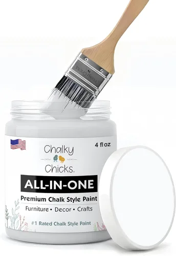 Miniatura 171 de Chalky Chicks - Pintura mate a la tiza, no requiere lijado, 4 onzas líquidas, color gris oscuro (Gun Metal Gray), para muebles, pintura sin Gris