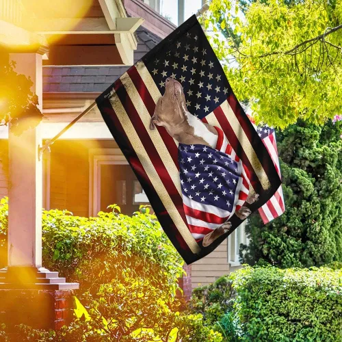 Miniatura 2 de FLAGWIX Bandera estadounidense de Pitbull American Patriot (29.5 x 39.5 pulgadas), banderas de Estados Unidos de poliéster de alta calidad
