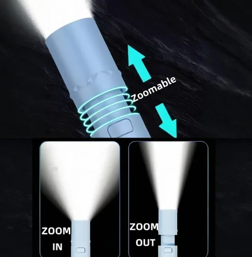 Miniatura 4 de Paquete de 5 mini linternas LED pequeñas, luces de flash recargables USB C, linternas ultraligeras con zoom para el hogar, emergencia, camping