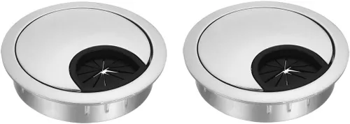 Miniatura 9 de uxcell Cubierta de agujero para cable, 2 pulgadas/1.969 in, aleación de zinc, para cable de escritorio, ojales para oficina, PC, organizador