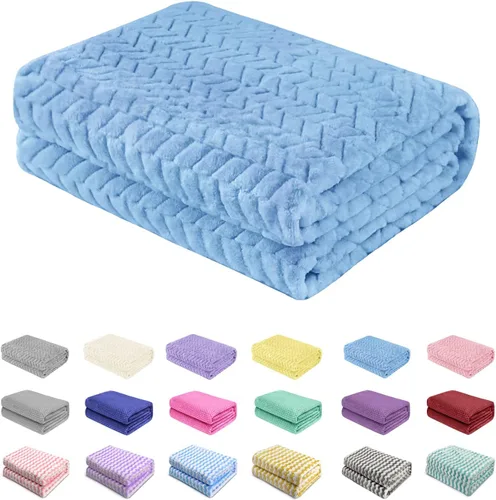 Miniatura 11 de Manta de franela para bebé, cobijas acogedoras para recién nacidos y niños pequeños, supersuave y cálida manta de bebé para cochecito de cuna