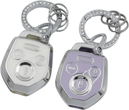 Miniatura 13 de 2 fundas para llavero BMW con llavero de TPU suave, compatible con BMW Serie 7 2023 2024 740 760i I5 I7 IX X1 X5 X6 X7 XM (morado blanco)