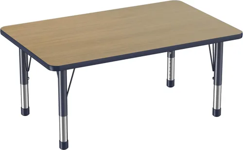 Miniatura 93 de FDP - Mesa rectangular para actividades escolares y aulas (24 x 36 pulgadas), patas gruesas para niños pequeños, altura ajustable de 15 a 24