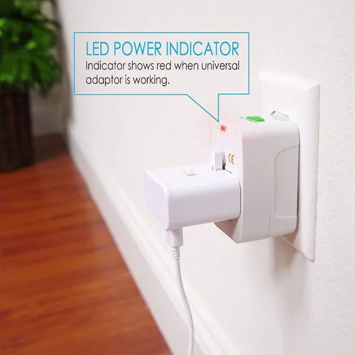 Miniatura 4 de Convertidor de adaptador de corriente universal portátil en todo el mundo, todo en uno, cargador de pared de viaje internacional fuera del país