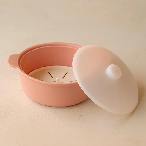 Miniatura 12 de Vaporizador de silicona para microondas para alimentos para bebés, fabricado en Corea, apto para horno y lavavajillas hasta 482 °F, fácil de Creme