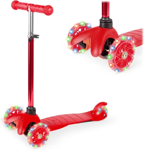 Miniatura 8 de Best Choice Products Patinete Mini para niños con ruedas iluminadas, altura ajustable con barra en T, freno de pie - Negro