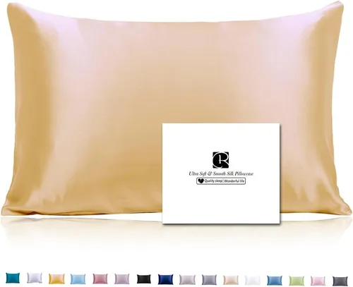 Miniatura 38 de Ravmix - Juego de 2 fundas de almohada de seda para cabello y piel con cremallera oculta, juego de 2 fundas de almohada de seda de morera 21Momme