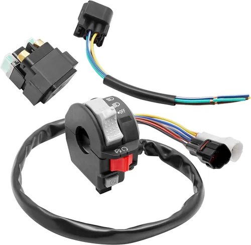 Miniatura 3 de M MATI Start Interruptor de parada y relé solenoide de arranque y enchufe para Yamaha YFZ450R YFZ450X 2009-2023 Kodiak 700 Some-Models 2016-2023
